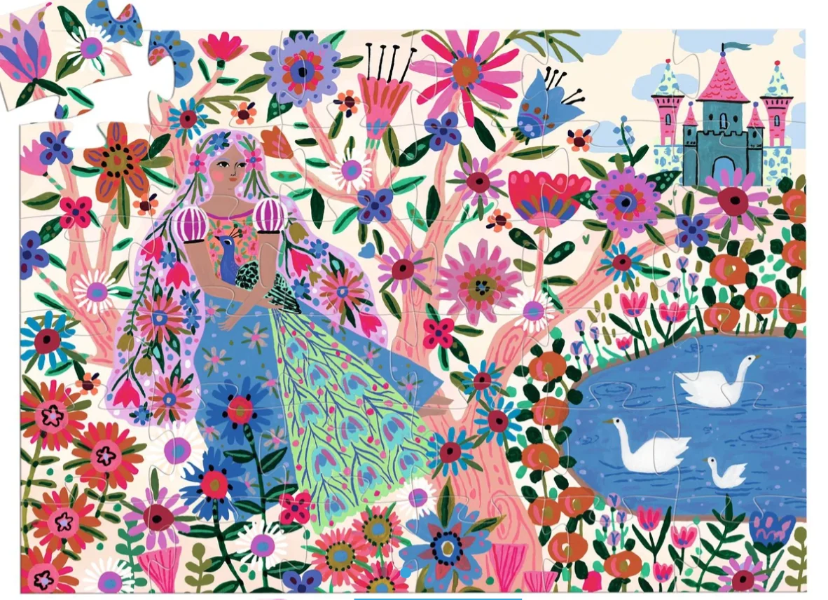 Puzzle silueta La princesa y el pavo - Djeco - Imagen 3