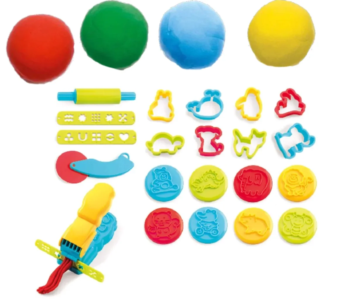 Set plastilina 4 colores primarios con accesorios - Djeco - Imagen 3