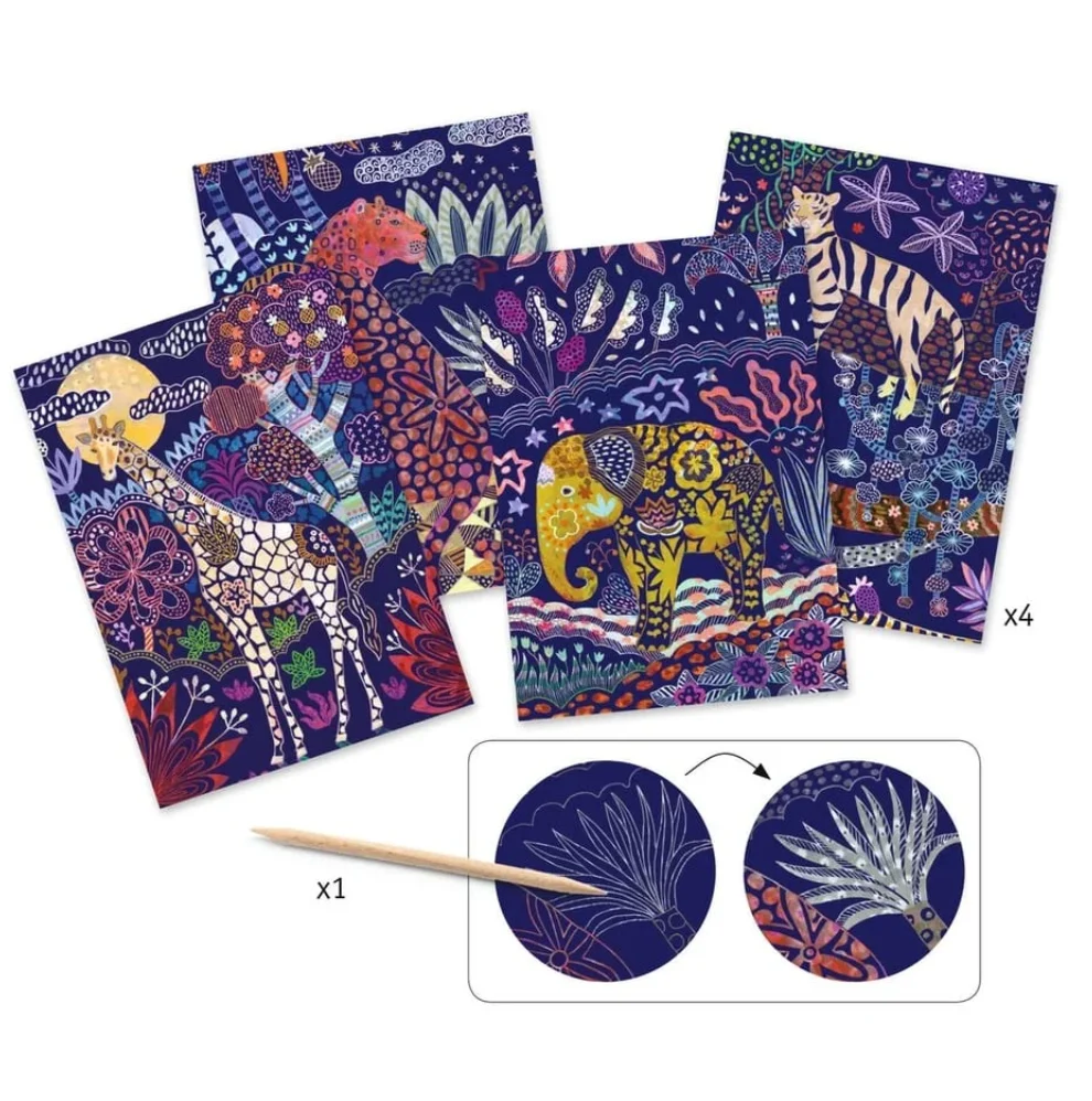 Cuadros para rascar Natura exuberante - Djeco - Imagen 3