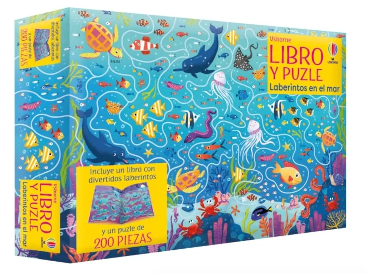 Libro y Puzzle: Laberintos en el mar
