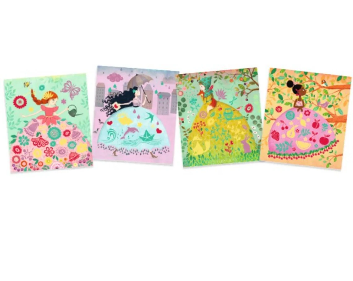 Lámina artistic patch señoritas - Djeco - Imagen 3