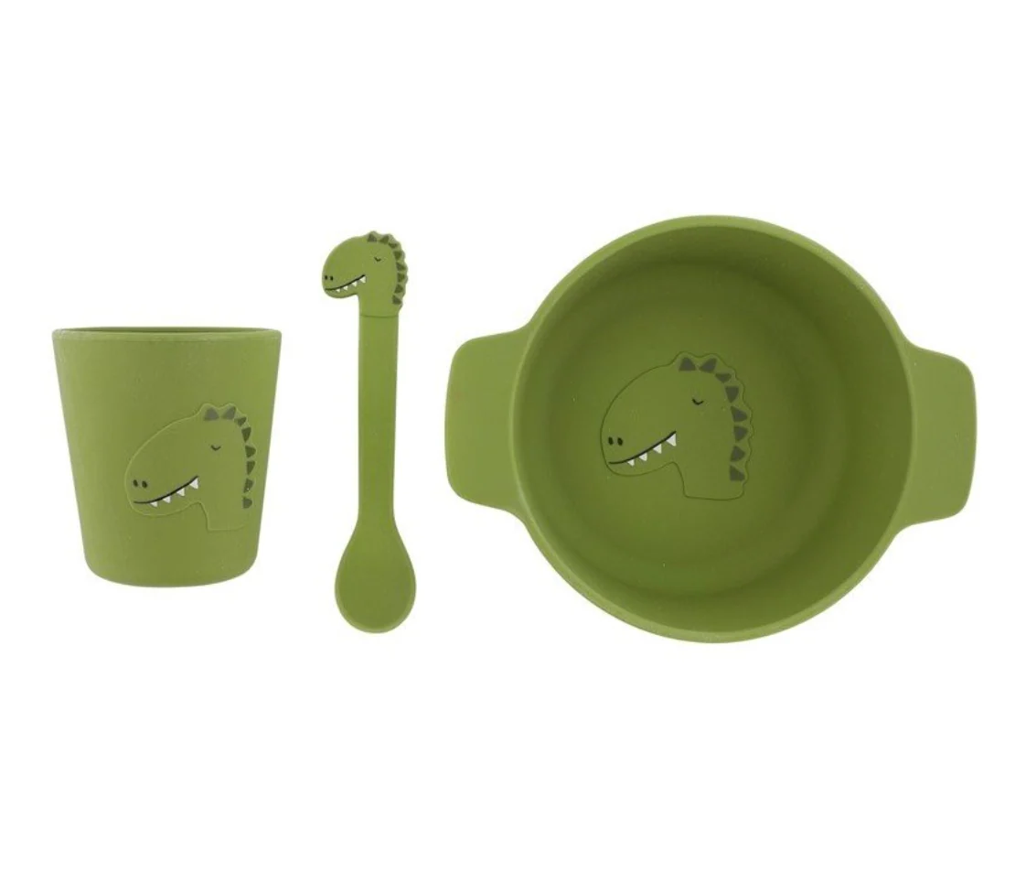 Set vajilla silicona Mr. Dino