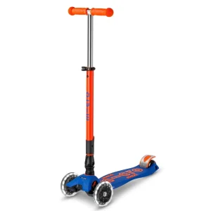 Patinete Plegable Maxi Deluxe LED Azul Naranja