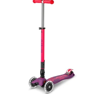 Patinete Plegable Maxi Deluxe LED Ultra Rosa