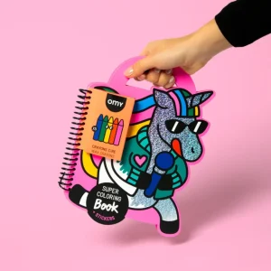 Libro con pegatinas y pinturas Unicornio - Omy