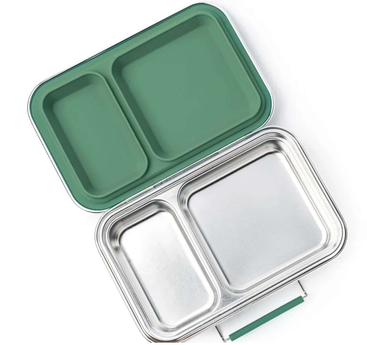 Caja almuerzo acero inox 2 compartimentos - Imagen 4