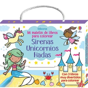 Mi maletín de libros para colorear - Sirenas, unicornios y hadas