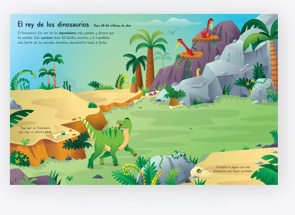 Mi primer libro de pegatinas - Tiranosaurios y otros dinosaurios gigantescos - Imagen 3