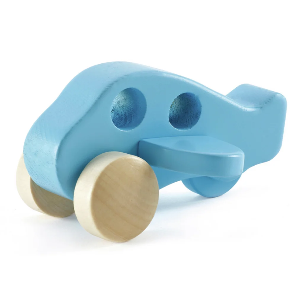 Mini avión de madera