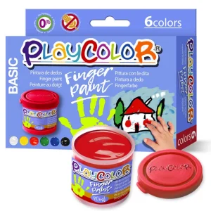 Témpera de dedos 6 colores