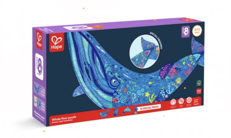 Puzzle Ballena brillante- Hape - Imagen 2