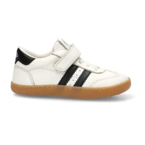 Deportiva Piel Junior Blanco y Negro  – Chetto