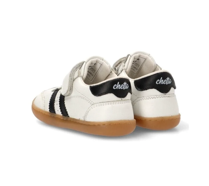 Deportiva Piel Junior Blanco y Negro – Chetto - Imagen 5