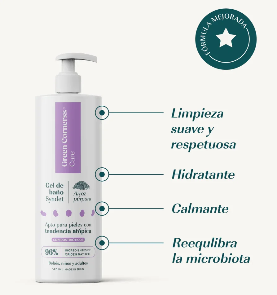 Gel de baño de arroz púrpura apto para piel atópica - Green Cornerss - Imagen 5