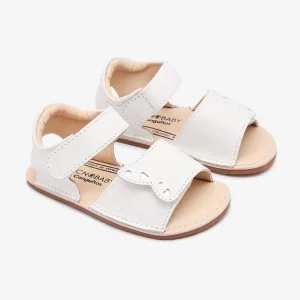 Conguitos - Sandalias Piel blanca corazones