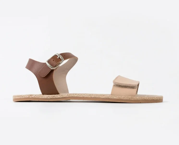 Sandalias Barefoot Respetuosas Coqueflex Suede Beige