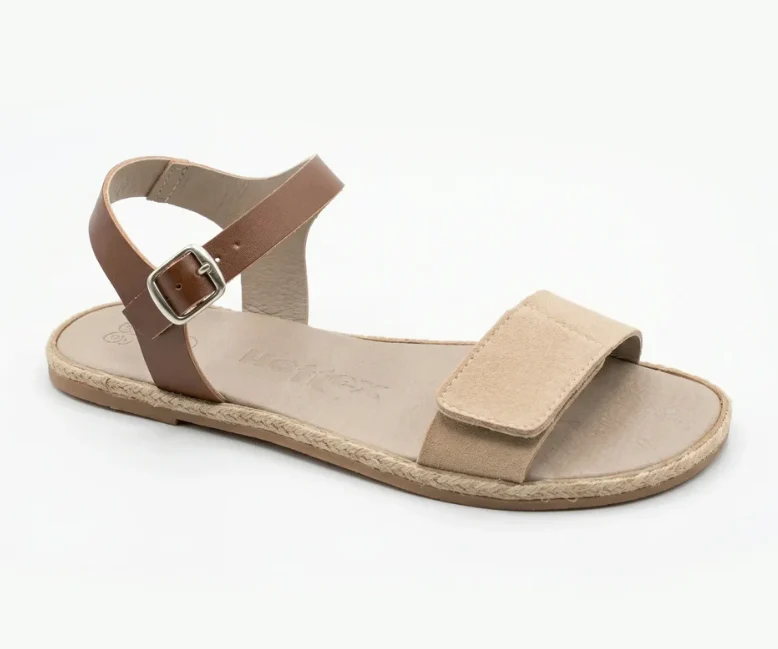 Sandalias Barefoot Respetuosas Coqueflex Suede Beige - Imagen 4
