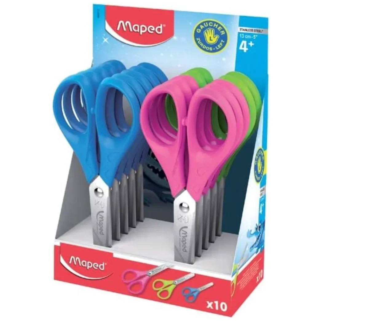 Tijeras escolar 13cm diestros - Imagen 2