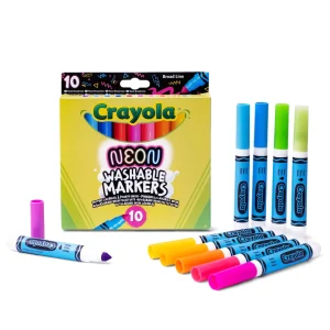 10 rotuladores lavables NEON - Crayola (Liquidación)