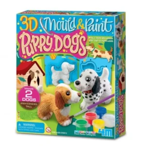 Moldea y pinta: Perritos en 3D- 4M
