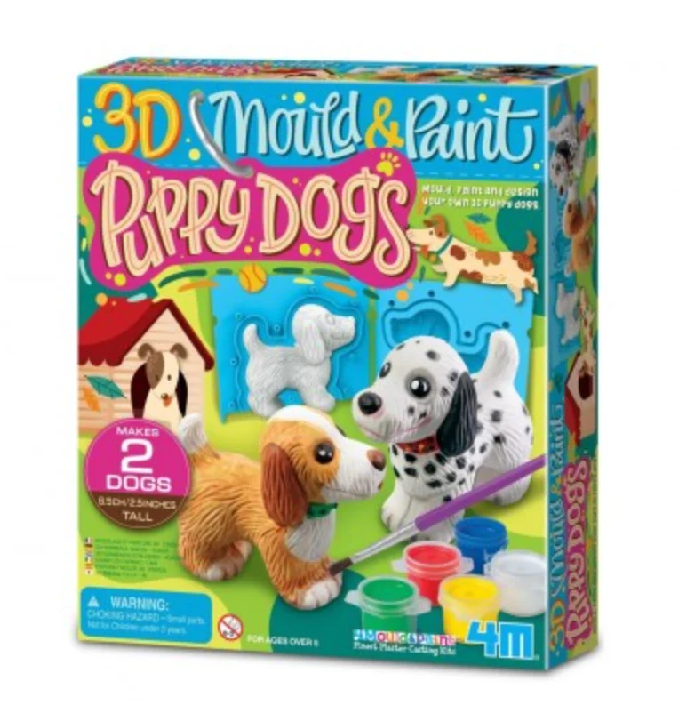 Moldea y pinta: Perritos en 3D- 4M - Imagen 2