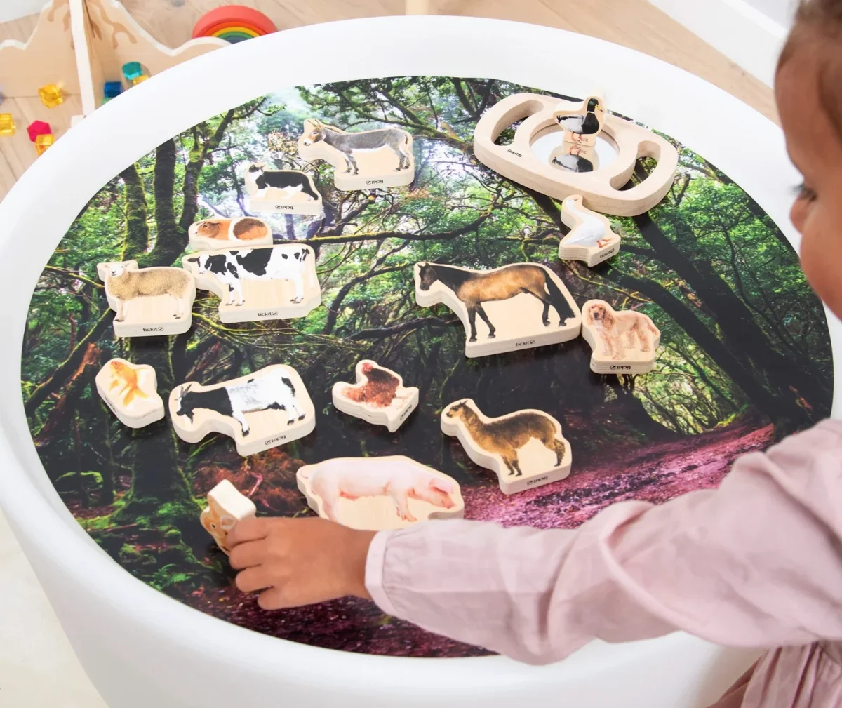 Conjunto 15 animales madera - Tickit - Imagen 3