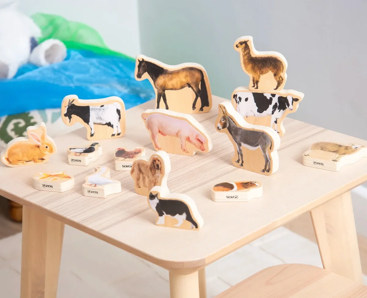 Conjunto 15 animales madera - Tickit - Imagen 4