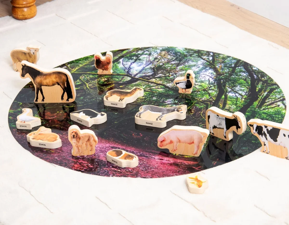 Conjunto 15 animales madera - Tickit - Imagen 5