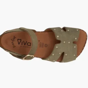 Sandalia barefoot Vivant Marea Serraje Kaki