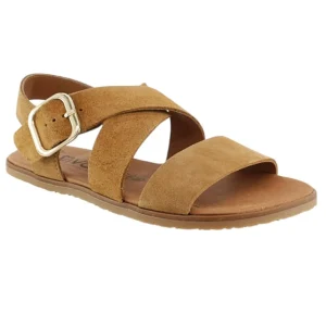 Sandalia barefoot Vivant lino serraje Whisky