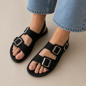 Sandalia Coqueflex Suede Negra