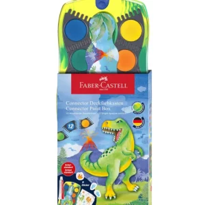 Caja de Acuarelas Connector Dino con 12 Colores - FaberCastell