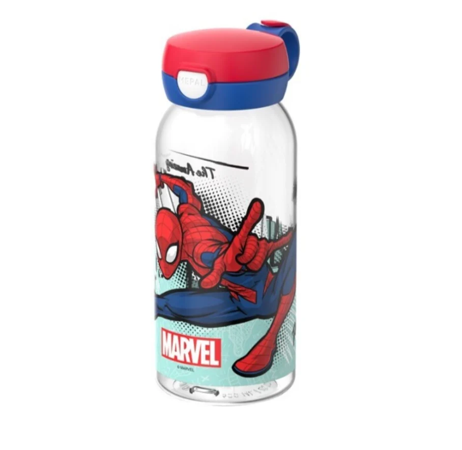 Botella plástico con tapón 600ml Spiderman