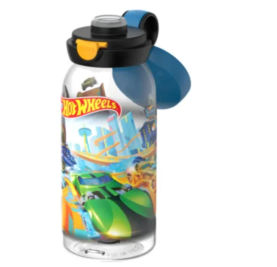 Botella plástico con tapón 600ml Hot Wheels - Imagen 3