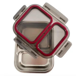 Caja almuerzo acero inox compartimentos TwoGo