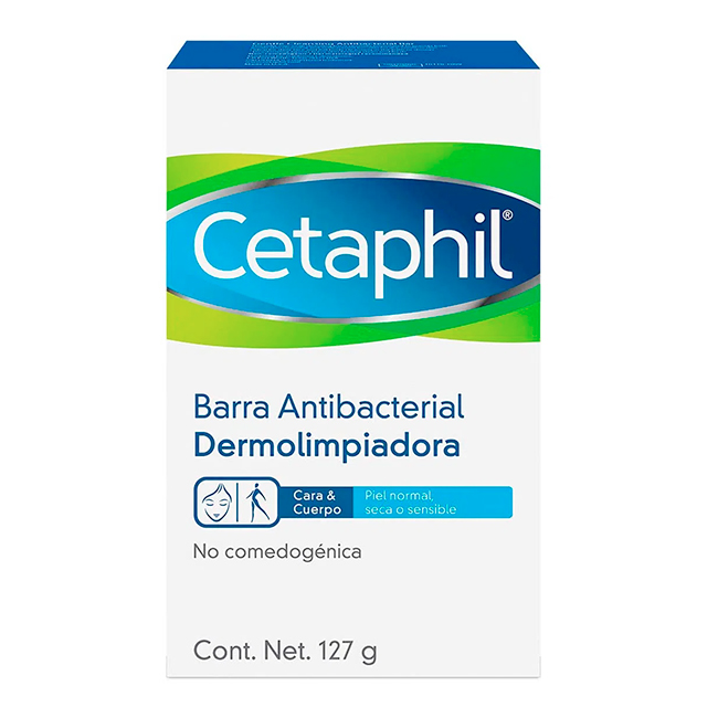 Cetaphil Barra Antibacterial Dermolimpiadora 127g - Imagen 2