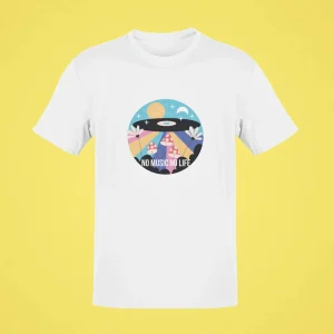 Camiseta minimal unisex - No music no life