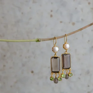 PENDIENTES DE CUARZO AHUMADO