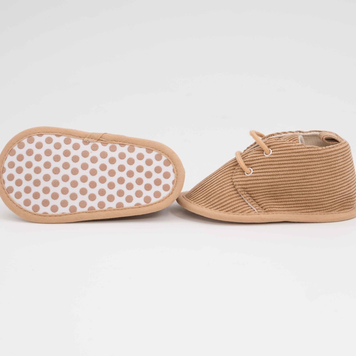 Zapatos de pana de bebé marrón claro - Imagen 3