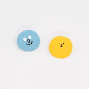 Pendientes asimétricos caras felices