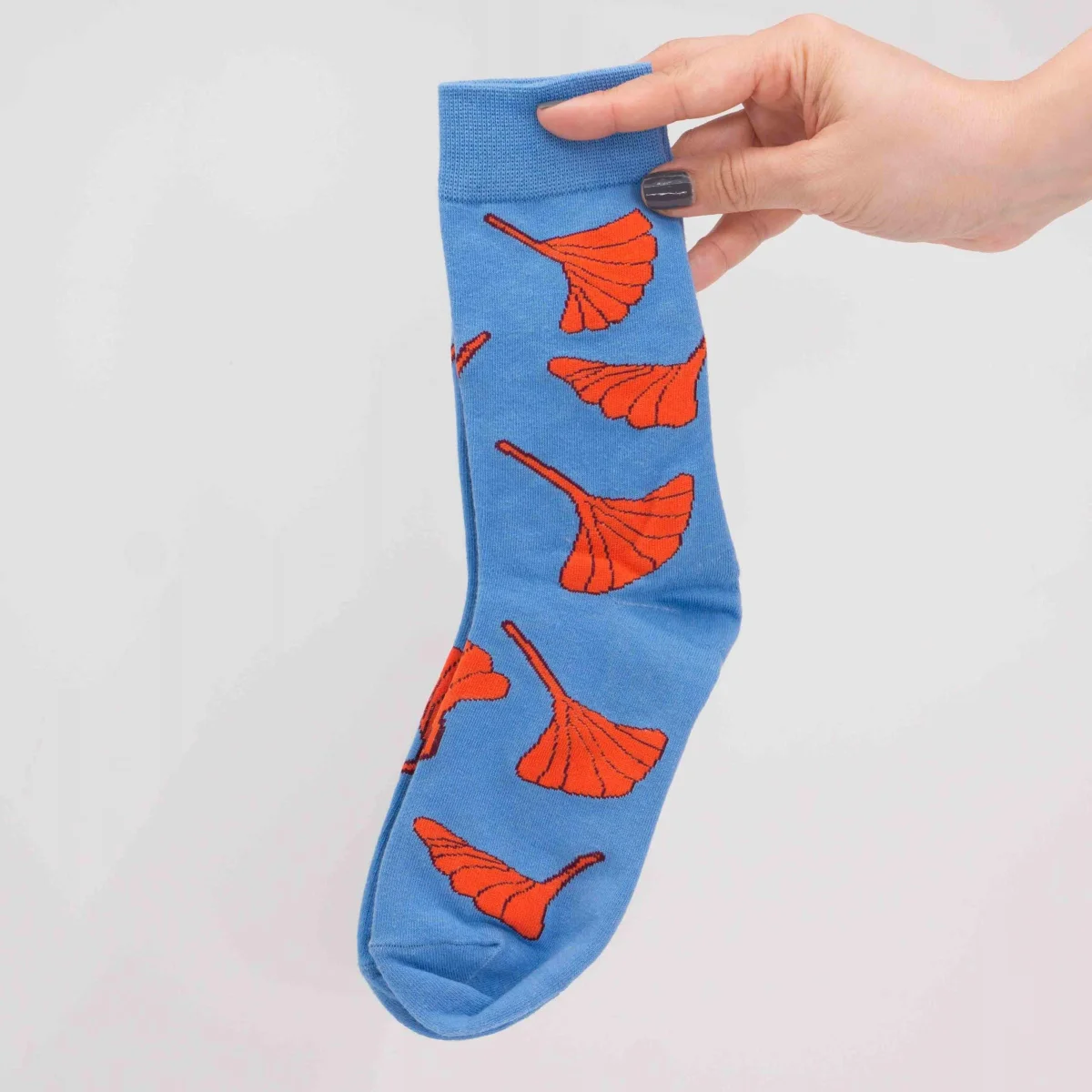 Calcetines hoja naranja