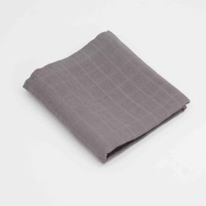 Muselina lisa gris