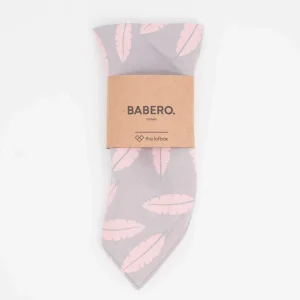 Babero triangular de algodón gris