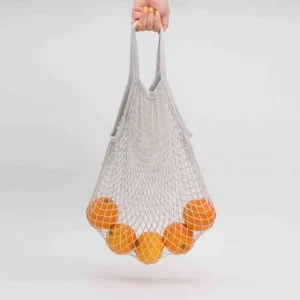 Bolsa de tela tipo red color gris