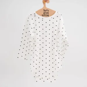 Body de bebé manga larga - Lunares blanco