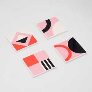 Posavasos de cerámica geométricos