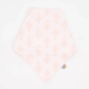 Babero triangular de algodón - Corazón Rosa