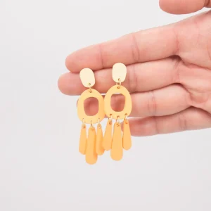 Pendientes gotas amarillas