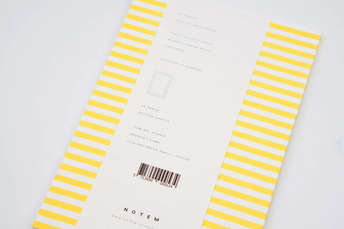 NOTEM Vita Cuaderno Small - Amarillo (Dinamarca) - Imagen 4