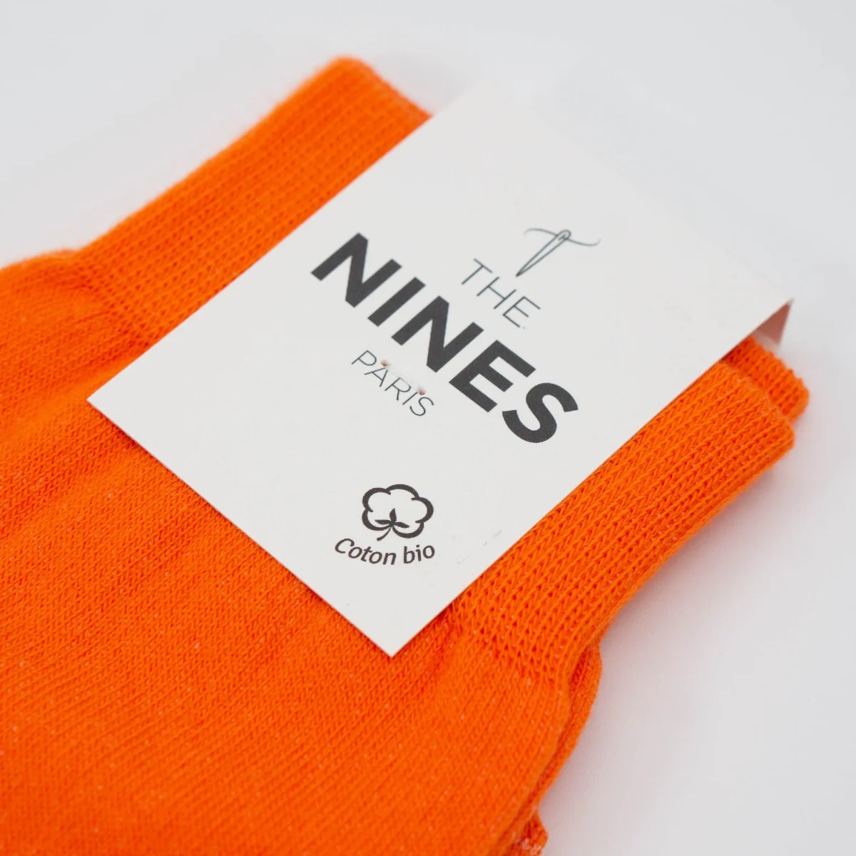 Calcetines naranja de algodón orgánico - The Nines (Francia) - Imagen 4